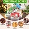 24PCS Christmas Cookie Boxes for Gift Giving, White Christmas Bakery Boxes with Window, Christmas Treat Boxes for Mini Cake Pastry Dessert Cupcakes Candy Donut
